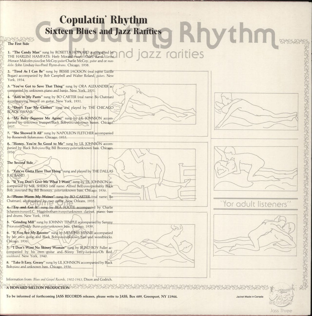 Various-Blues & Gospel Copulating Rhythm Volume One US vinyl LP album (LP record)