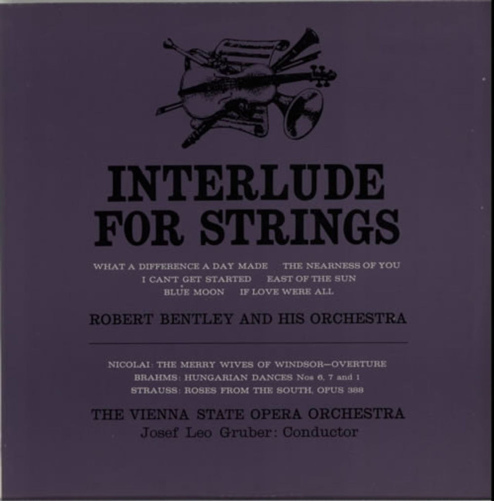 Various-Classical & Orchestral Interlude For Strings UK vinyl LP album (LP record) RDS6032