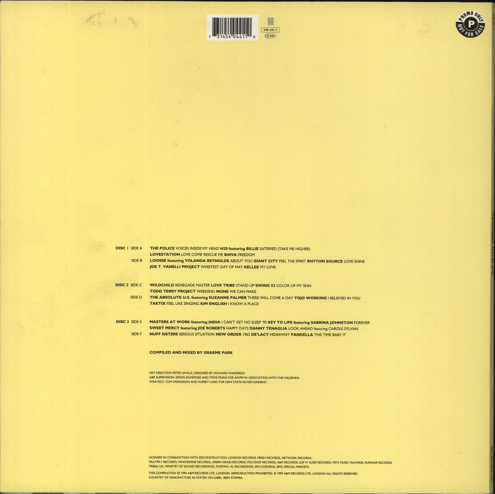 Various-Dance The Hacienda - Play By 01/96 UK 3-LP vinyl record set (Triple LP Album) 731454044110