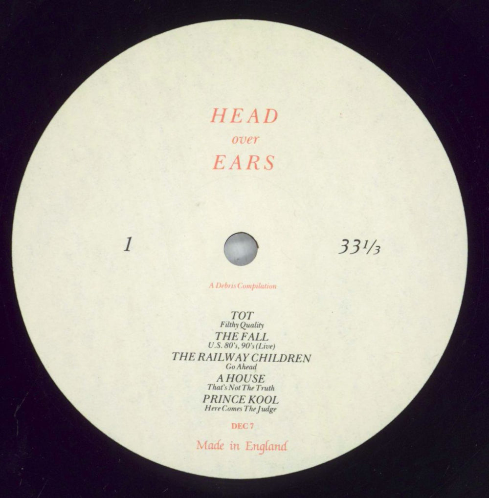 Various-Indie Head Over Ears - A Debris Compilation UK vinyl LP album (LP record) I-VLPHE828016