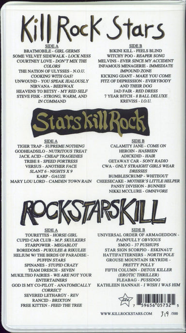 Various-Indie Kill Rock Stars / Stars Kill Rock / Rock Stars Kill - 1st - RSD13 US CD Single Box Set 759656057325