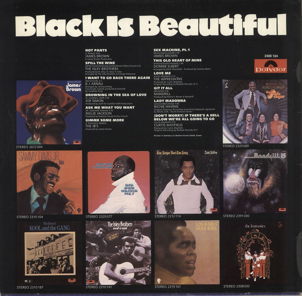 Various-Soul & Funk Black Is Beautiful German vinyl LP album (LP record)