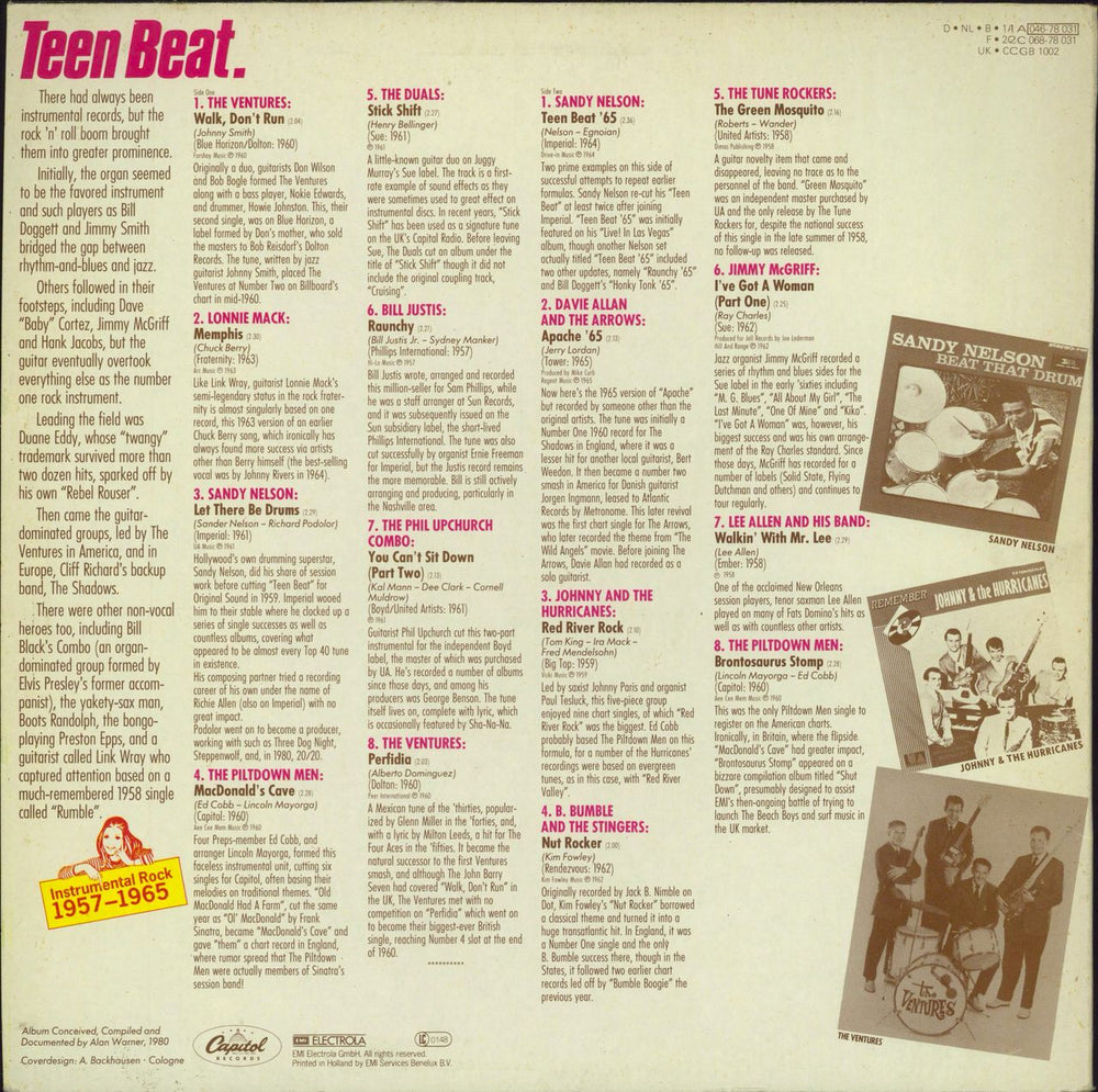 Various-Surf & Instrumental Teen Beat - Instrumental Rock 1957-1965 UK vinyl LP album (LP record)