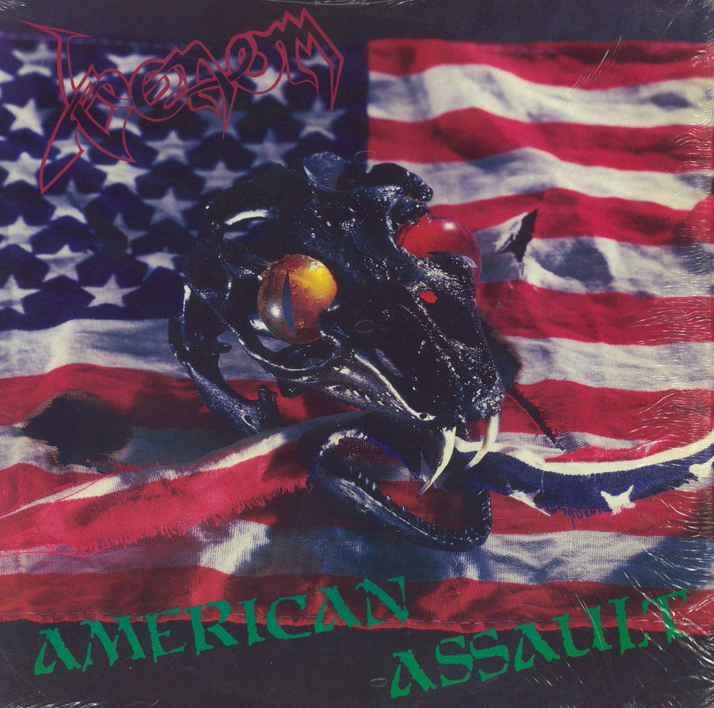 Venom American Assault UK vinyl LP album (LP record) MX8034