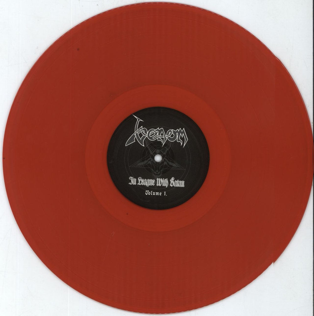 Venom In League With Satan Volume 1 - Red Vinyl UK 2-LP vinyl record set (Double LP Album) VNM2LIN804367