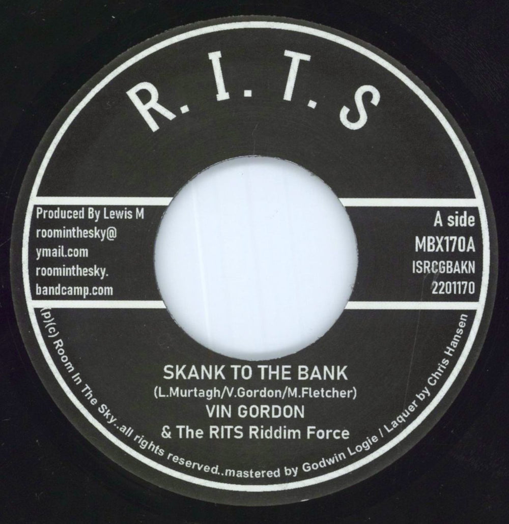 Vin Gordon Skank To The Bank UK 7" vinyl single (7 inch record / 45) MBX170