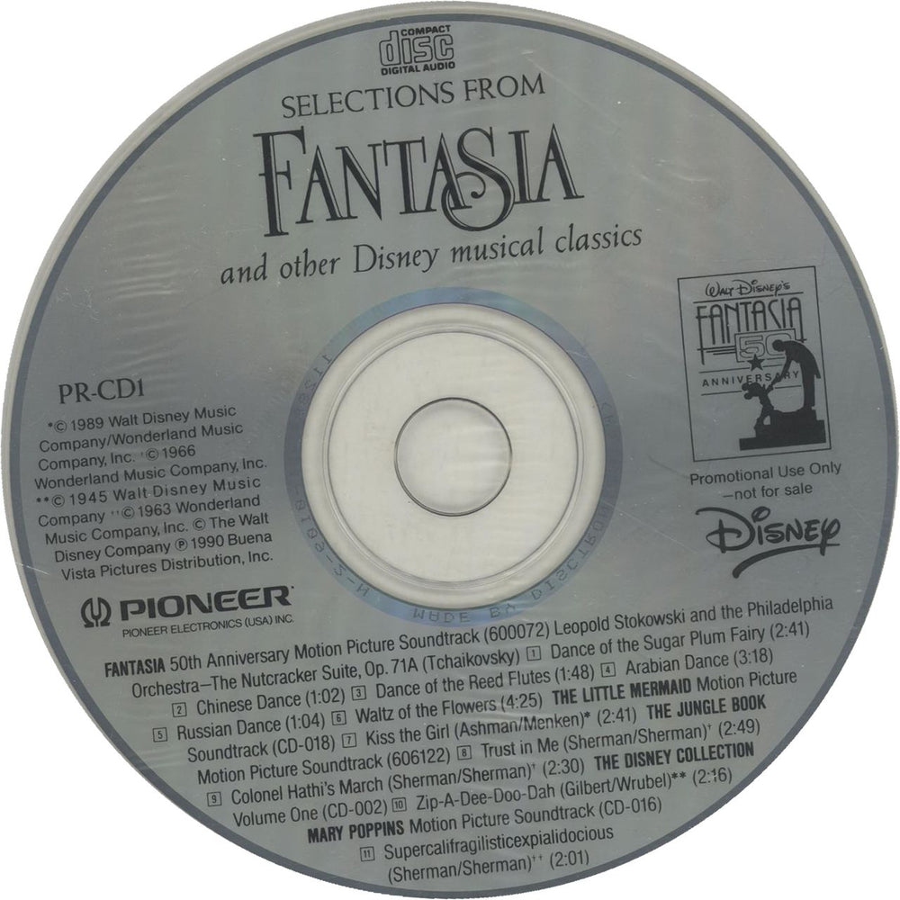 Walt Disney Selections From Fantasia US Promo CD single (CD5 / 5")