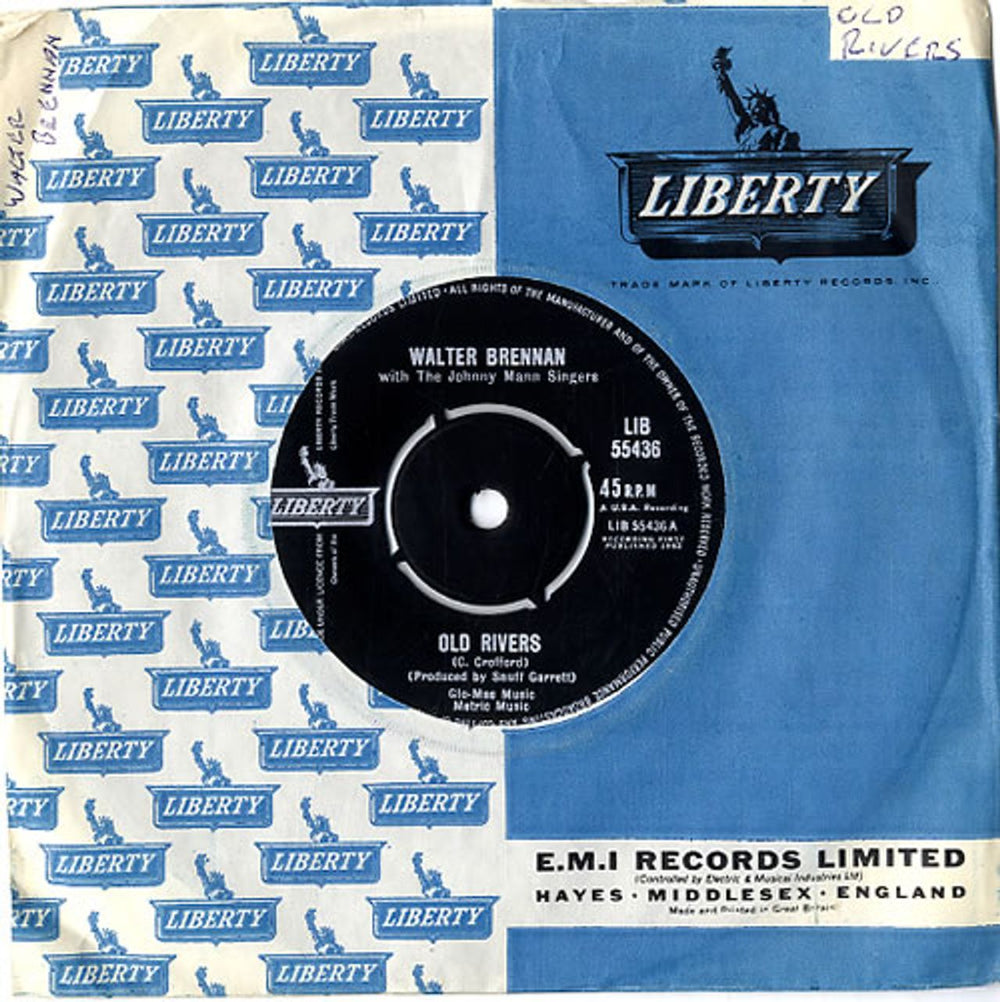 Walter Brennan Old Rivers UK 7" vinyl single (7 inch record / 45) LIB55436