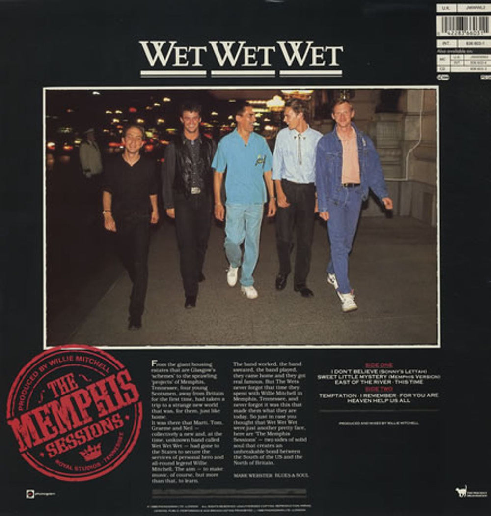 Wet Wet Wet The Memphis Sessions UK vinyl LP album (LP record) WETLPTH245242