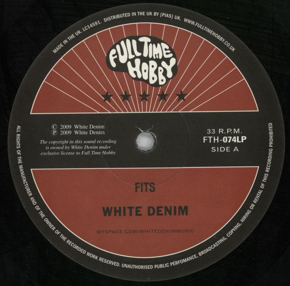 White Denim Fits UK vinyl LP album (LP record) WDELPFI817932