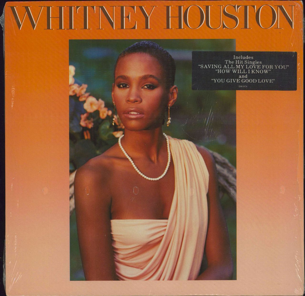 Whitney Houston Whitney Houston - stickered in shrink German vinyl LP album (LP record) 206978