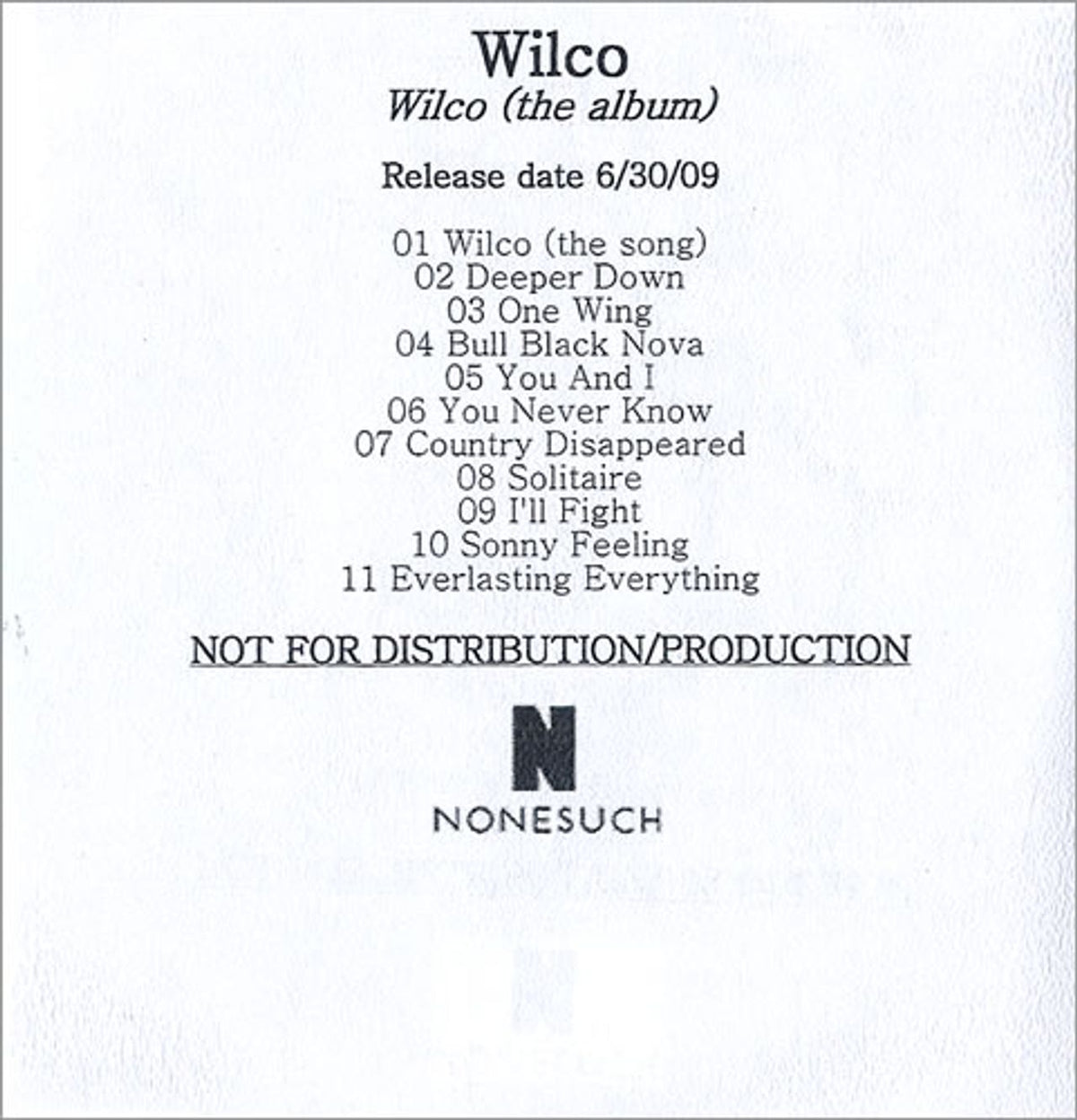 Wilco Wilco [The Album] US Promo CD-R acetate — RareVinyl.com