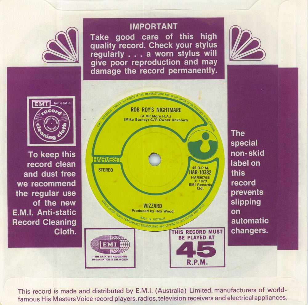 Wizzard I Wish It Could Be Christmas - A Label Australian Promo 7" vinyl single (7 inch record / 45)