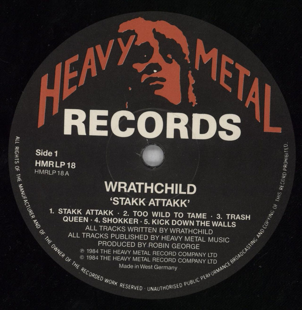 Wrathchild Stakk Attakk UK vinyl LP album (LP record) WRALPST819515