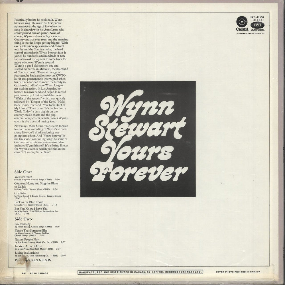 Wynn Stewart Yours Forever Canadian vinyl LP album (LP record)
