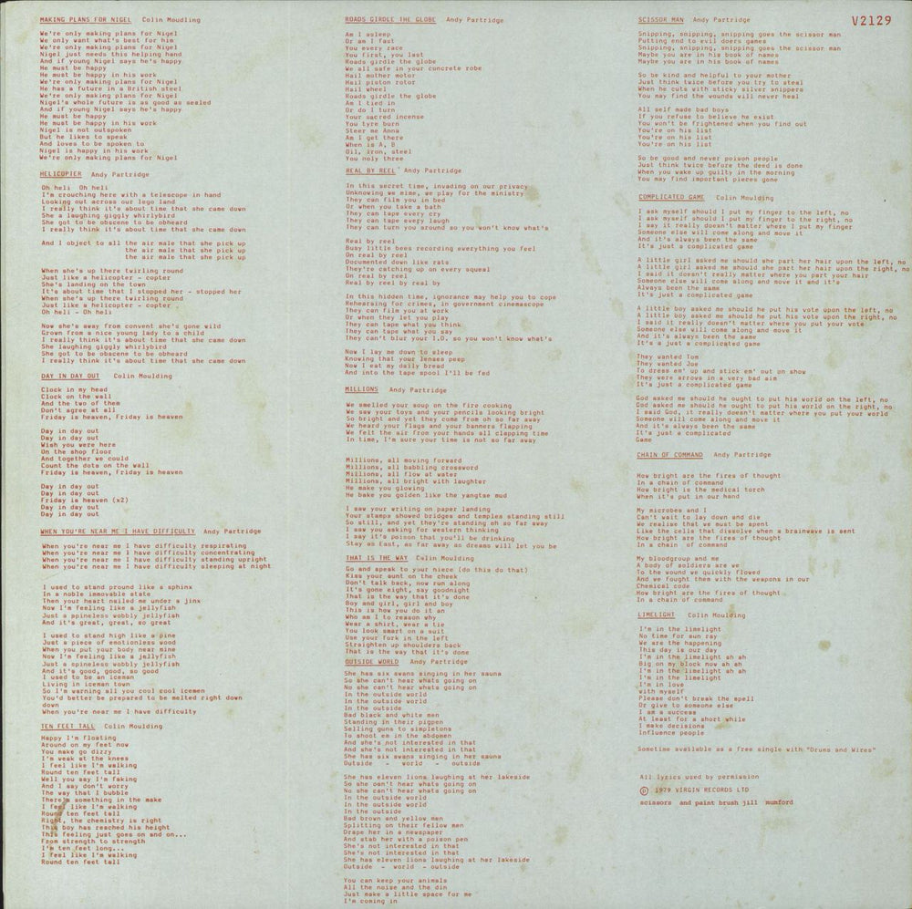 XTC Drums And Wires - Stickered & Complete - EX UK vinyl LP album (LP record) 1979