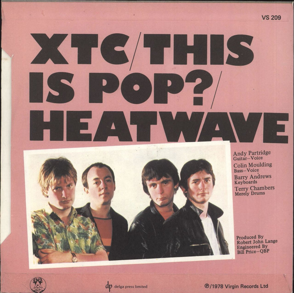 XTC This Is Pop? UK 7" vinyl single (7 inch record / 45) XTC07TH68978