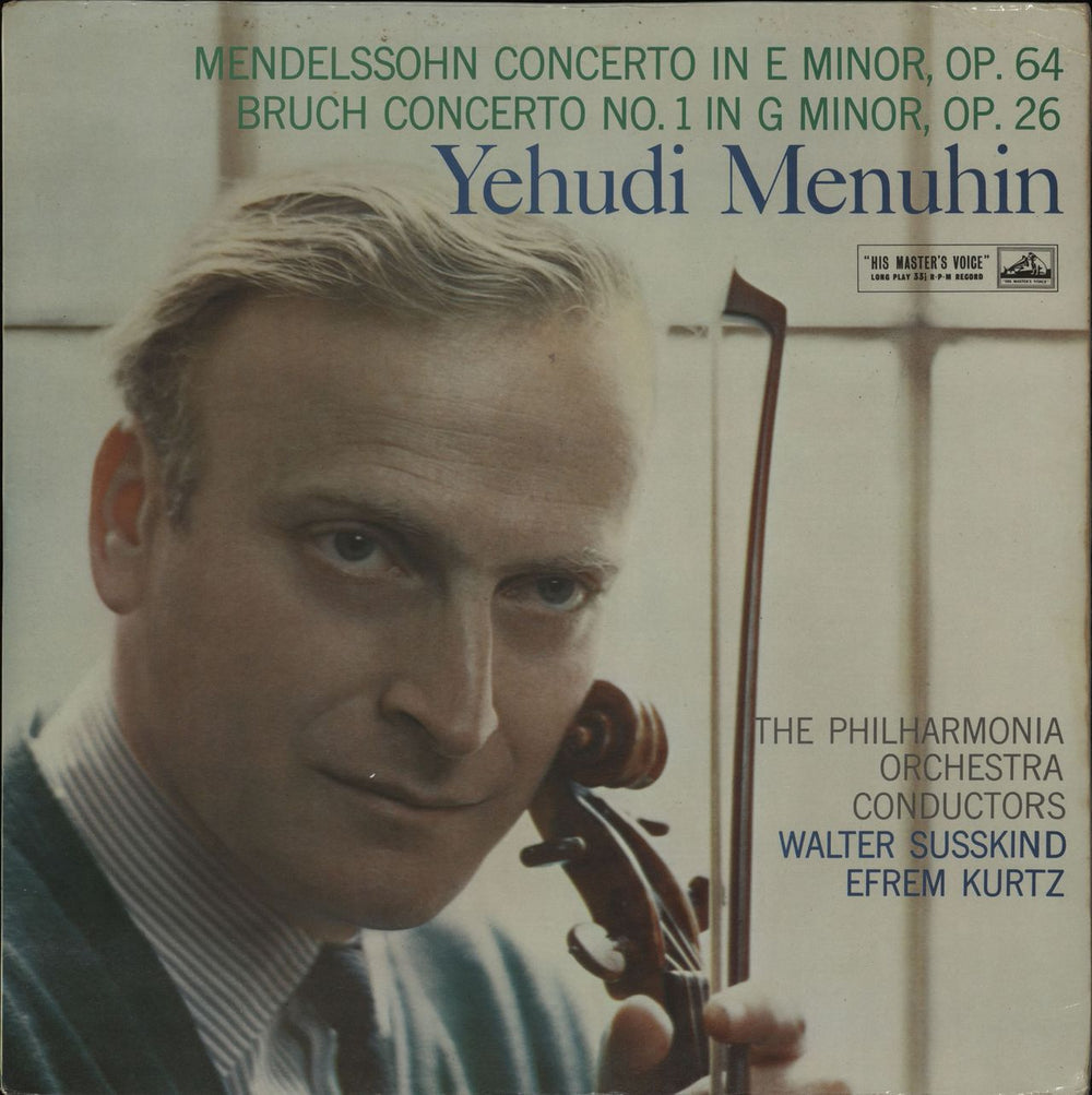 Yehudi Menuhin Mendelssohn: Concerto in E Minor, Op. 64 / Bruch: Concerto No.1 in G Minor, Op. 26 UK vinyl LP album (LP record) ALP1669
