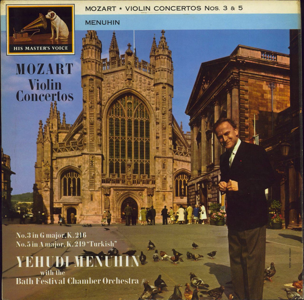 Yehudi Menuhin Mozart: Violin Concertos No 3 in G major & No 5 in A major 'Turkish' UK vinyl LP album (LP record) ASD473
