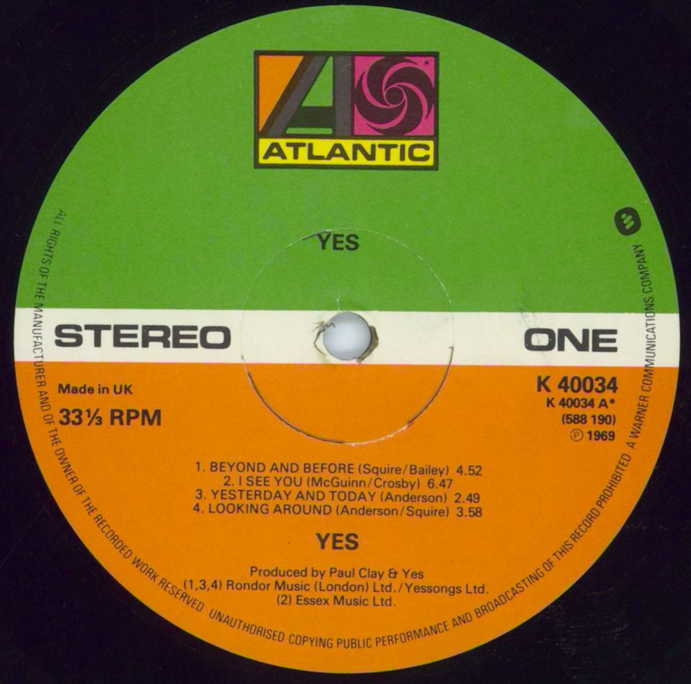 Yes Yes - 2nd UK vinyl LP album (LP record) YESLPYE754717