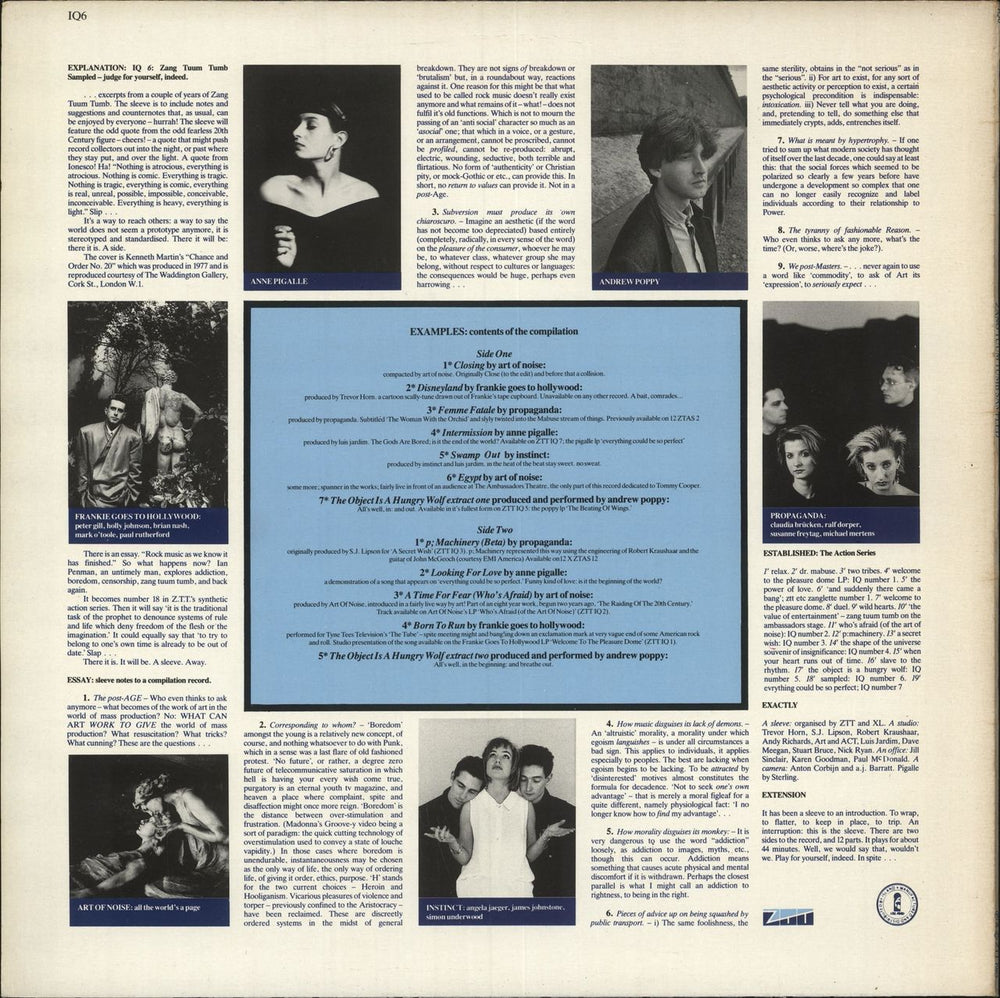 ZTT label Sampled UK vinyl LP album (LP record)